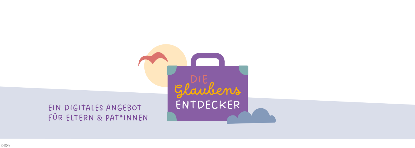 Koffer mit der Aufschrift "Die Glaubensentdecker"